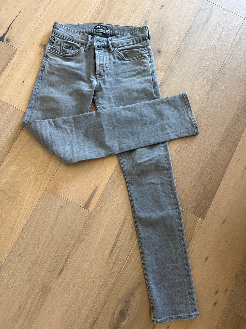 Tom Ford Mens Gray Slim Denim Jeans Size 30 33" inseam